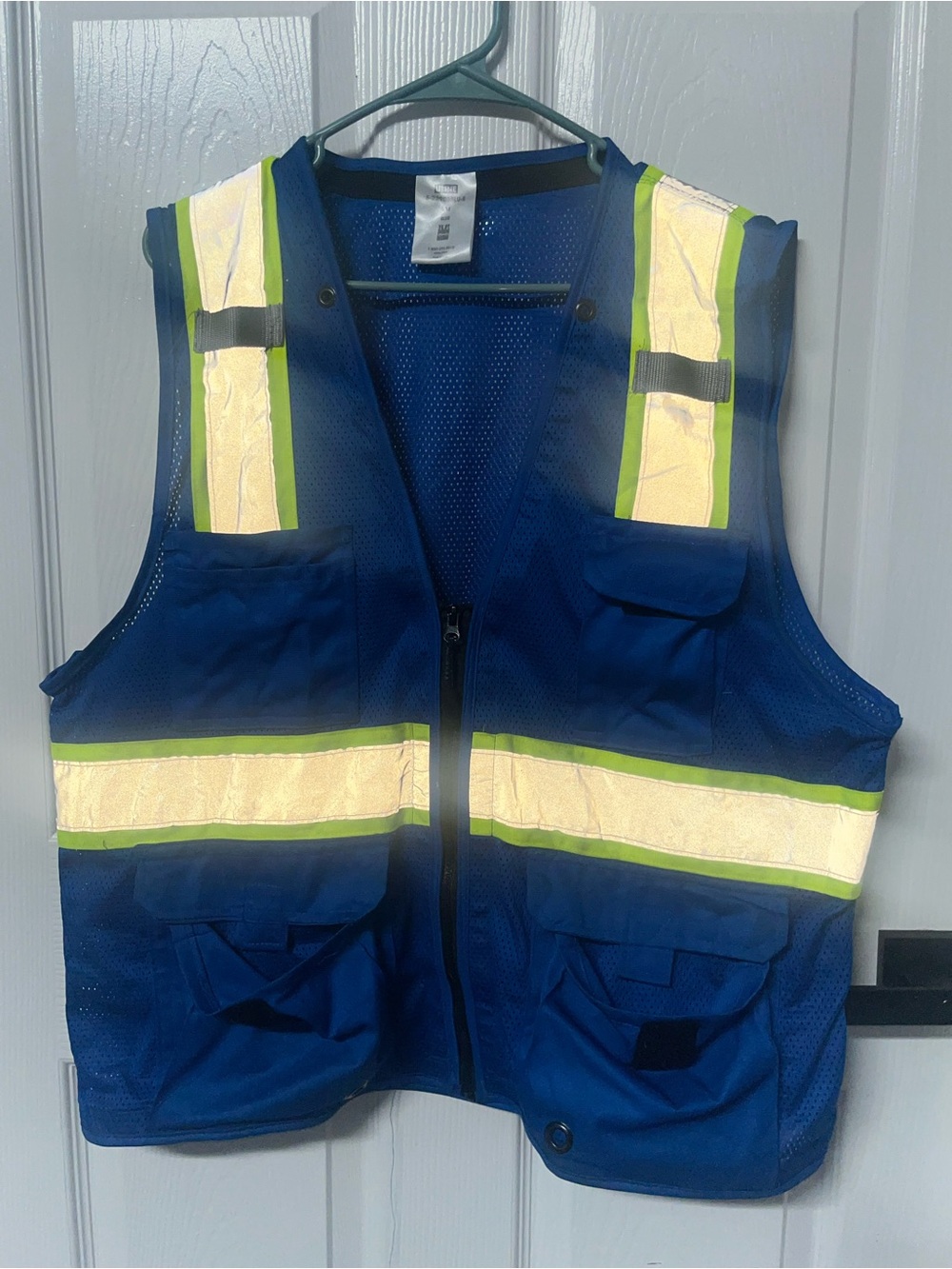 Uline Colored Hi-Vis Safety Vest - Blue, S/M unisex uniform